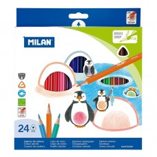 BOX OF 24 TRIANGULAR COLOURED PENCILS 0722324