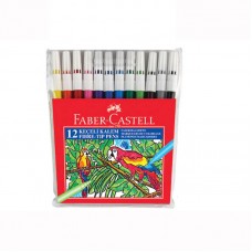 FABER CASTELL 12 FİBRE TİP PENS (keçli kalem)