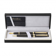 SCRİKSS Set Fountain Pen - Ballpoint Pen Honour 38 Black GT