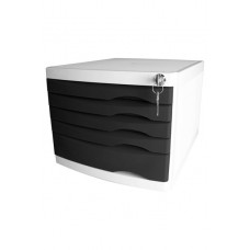 Ops Cmc 205 5 Drawers Locking Document Tray Black