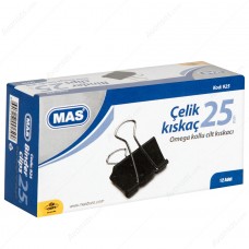 MAS MAS 0925 BİNDER 25 ÇELİK KISKAÇ 25 MM (SİYAH)925