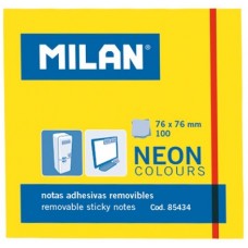 MİLAN  ADHESIVE NOTES 76x76mm BRIGHT YELLOW 85434